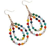 Générique Boucles d'oreilles pendantes double avec perles en artificiel, bijoux élégants pour femmes, parfaits pour mariage et vie de