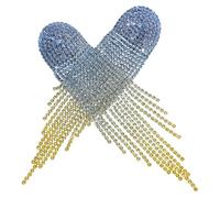 Générique Boucles d'Oreilles Pendantes Longues à Pompons Dégradés en Cristaux Scintillants Boucles d'Oreilles Chandelier en Cristal Légères pour Mariage et Bal 1 Paire