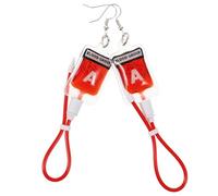 Générique Boucles D'oreilles Pendantes Simulant Plasma Sanguin A-type, Bijoux Fantaisie pour Femmes et Filles, Design Original Liquide Rouge, Accessoire Gothique et Créatif, Présent