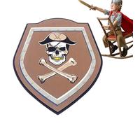 Générique Bouclier en Mousse Jouet - Bouclier EVA Médiéval pour, Bouclierr en Éponge Douce pour Déguisement, Rouge, Pirate, Rond & Rose, Jouet Sûr et Léger pourr Jeu de Rôle, 35-36.5x30-32x1cm