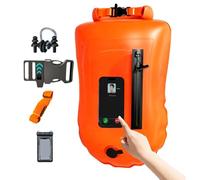 Générique Bouée De Natation,avec Pochette Étanche Tactile pour Téléphone Flotteur Eau Libre - Pull Buoy De Natation,pour Triathlètes Kayakistes Entraînement Course Extérieur Lac