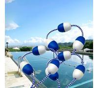Générique Bouée de sécurité Flottante pour Piscine - Corde de séparation tressée en Nylon résistant pour Le marquage des couloirs, bouée de visibilité, 4,6 m / 15 pi