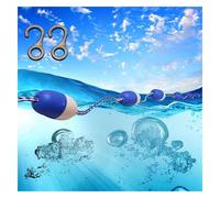 Générique Bouée de séparation Flottante préassemblée avec Crochets - Corde de sécurité Bleue et Blanche pour piscines, idéale pour Un Usage résidentiel et Public, Corde de Piscine Flottante Durable