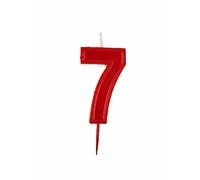Generique - Bougie Chiffre 7 Rouge