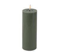 Générique - BOUGIE LED CYLINDRIQUE CIRE BRILLANT 20X7CM SAUGE