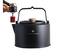 Générique Bouilloire de camping, théière de camping,Bouilloire à thé en acier inoxydable 1L pour le en plein air | portative extérieure pour la randonnée sur la cuisinière, la randonnée, avec