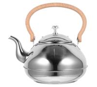 Générique Bouilloire Électrique Finition Polie Classique en Acier Inoxydable 2.0l avec Anse en Bois pour Infusion de Thé la Maison Bureau