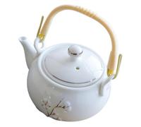 Générique Bouilloire en Céramique Filtre Intégré 800 Ml, Poignée en Acier Nylon Résistante la Chaleur, Théière Pratique pour Maison et Salon de Thé, Infusion de Feuilles de Thé et Tisane