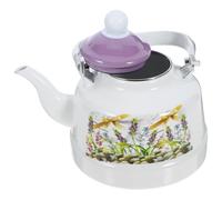 Générique Bouilloire En Émail Vintage 1.7l Théière Pour Cuisinière Design Élégant Chauffant Uniforme Pour Thé En Vrac La Cuisine Décoration