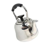 Générique Bouilloire Sifflante en Acier Inoxydable, Design Portable et Poignée Antidérapante, Idéale pour Chauffer l'eau, Préparer du Thé, Argent, 1L