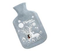 Générique Bouillotte Couvercle 1000ml en Silicone et Peluche, Chauffe-mains Sûr et Facile à Nettoyer, pour Garçon et Filles en Hiver