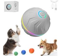Générique Boujee Gravity Ball Dog, Boujee Vibrating Dog Ball, 4-Hour Playtime, Automatic Rolling & Rotating Moving Dogs Toy (Gray)