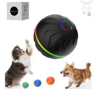 Générique Boujee Gravity Ball Dog, Boujee Vibrating Dog Ball, 4-Hour Playtime, Automatic Rolling & Rotating Moving Dogs Toy (Black)