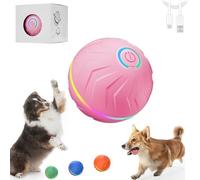 Générique Boujee Gravity Ball Dog, Boujee Vibrating Dog Ball, 4-Hour Playtime, Automatic Rolling & Rotating Moving Dogs Toy (Pink)