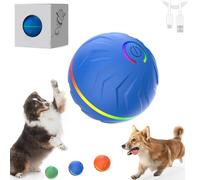 Générique Boujee Gravity Ball Dog, Boujee Vibrating Dog Ball, 4-Hour Playtime, Automatic Rolling & Rotating Moving Dogs Toy (Blue)