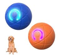 Générique Boujee Gravity Bounce Ball, Boujee Gravity Ball Dog, Automatic Bouncing and Rotating Balls for Pets, Automatic Rolling Smart Jumping Dogs Toy Bouncing Balls for Dogs (Blue+Orange)