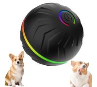 Générique Boujee Gravity Bounce Ball, Smart Dog Jumping Ball, Glowing and Bite-Resistant Vibrating DogBalls,Interactive Dog Toys, Automatic Bouncing and Rotating Balls for Pets (Black,1 PCS)