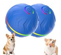 Générique Boujee Gravity Bounce Ball, Smart Dog Jumping Ball, Glowing and Bite-Resistant Vibrating DogBalls,Interactive Dog Toys, Automatic Bouncing and Rotating Balls for Pets (Blue,2 PCS)