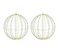 Générique Boule avec 384 LED 2 pcs Blanc Chaud 60 cm Métal,Décorations de Noël & saisonnières,Décorations de Noël-42019112