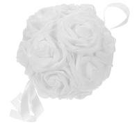 Générique Boule de Fleurs Artificielles Mariage Blanche en Mousse PE, Décoration Délicate et Pratique pour Fête ou Banquet, Simple et Facile à Utiliser