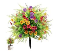 Générique Boule Topiaire - Résistante aux intempéries avec tuteur 60 cm - Décoration de Jardin Artificielle Fleurs colorées | pour Porche Patio Entrée Mariage Crémaillère