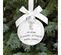 Générique Boules commémoratives de Noël - Ange au Paradis, Ornement commémoratif Ange au Ciel, Décorations d'arbre de Noë, Cadeau deuil pour se Souvenir Vos Proches Noël