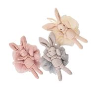 Générique Boules de Bain Moussantes 3pcs en Coton Pp et Peluche de Lapin avec Cordelette, Douces et Résistantes pour Usage Domestique et Voyage Plusieurs styles