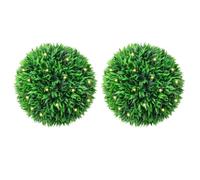 Générique Boules de buis artificielles avec lumières LED 2 pcs Vert 38 cm,Fleurs & Plantes artificielles,3335901