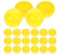 Générique Boules de Loterie en Plastique 3 CM Jaune Ouverture Facile Lot de 50 Pièces pour Tirage au Sort Fêtes Jeux de Société Accessoires Festifs