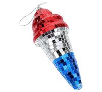 Générique Boules Disco Suspendues de Glace, Décor Rétro Miroir Rouge Argenté Bleu, Mini Boules Disco pour Fête, Mariage et Bar, Ornements Festifs pour Décoration Intérieure et Événements