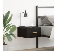 Générique Boulevard de Chevet Mural Chêne Noir 35x35x20 cm,Tables de Chevet,6.6KG-862111