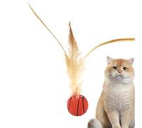 Générique Bounce Ball Cat Toy, Spring Feather Ball for Cats and Kittens, Engaging Pet Exercise Toy, Encourages Hunting Instinct, Chew-Resistant, Safe and Fun for Indoor Plays, 1 Piece