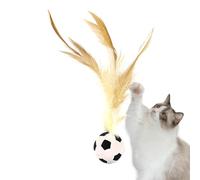 Générique Bounce Ball Cat Toy, Spring Feather Ball for Cats and Kittens, Engaging Pet Exercise Toy, Encourages Hunting Instinct, Chew-Resistant, Safe and Fun for Indoor Plays, 1 Piece