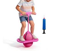Générique Bounce Ball for Kids - Balance Jumping Toy with Stretchy Handle, 800g Rubber Bouncy Ball for Kids & Adults | for Indoor Outdoor Workout, 290kg Load Capacity, Preschool & Home Backyard Fun