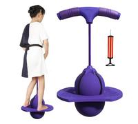 Générique Bouncing Ball - Safe Portable Fun Jumper with Handle and Pump | Childrens Balance Jumping Ball,for Outdoor Indoor Party Birthday Gym Training Playground Park Gym