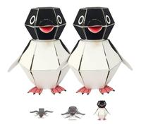 Générique Bouncing Buddy Penguin DIY Craft Kit - Interactive Spring Mechanism Origami Art, Christmas Home Classroom Party Favors, Gift for Adults & Kids Crafters (2pcs)