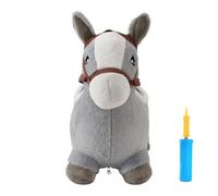 Générique Bouncy Animal Toy, Inflatable Plush Hopper, Soft Ride on Bouncer, Interactive Jumping Toy for Boys Girls Ages 2 to 5, Preschool, Playground, Park, Lawn Use, 22.05x9.06x18.9 inches