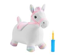 Générique Bouncy Animal Toy, Inflatable Plush Hopper, Soft Ride on Bouncer, Interactive Jumping Toy for Boys Girls Ages 2 to 5, Preschool, Playground, Park, Lawn Use, 22.05x9.06x18.9 inches