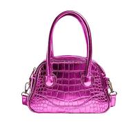 Générique Bourse couleur unie dames sac à bandoulière Texture sac à main petit sac carré Boîte De Rangement Organisateur De Main (Pink, One Size)