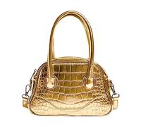 Générique Bourse couleur unie dames sac à bandoulière Texture sac à main petit sac carré Boîte De Rangement Organisateur De Main (Gold, One Size)