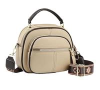 Générique Bousalutend Crossbody Bag, 2025 New Adjustable Wide Shoulder Strap Leather Crossbody Bag (Khaki)