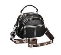 Générique Bousalutend Crossbody Bag,Bousalutend Purse, Multifunctional Compartments Adjustable Wide Strap Leather Crossbody Bag (Black)