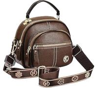 Générique Bousalutend Crossbody Bag, Classic Leather Crossbody Bag With Adjustable Strap And Interiors Dividers (Coffee)