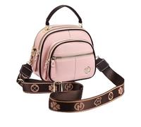 Générique Bousalutend Crossbody Bag, Classic Multifunctional Compartments Adjustable Wide Shoulder Strap Leather Shoulder Bag (Pink)