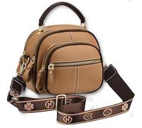 Générique Bousalutend Crossbody Bag, Classic Multifunctional Compartments, Large Capacity Crossbody Bag with Adjustable Wide Strap (Khaki)