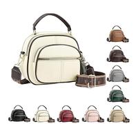 Générique Bousalutend Crossbody Bag, Classic Multifunctional Compartments Leather Shoulder Bag, Bousalutend Sling Bags (H)