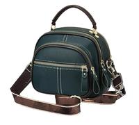 Générique Bousalutend Crossbody Bag, New Leather Crossbody Bag, Classic Multifunctional Compartments, Adjustable Wide Shoulder (Green)