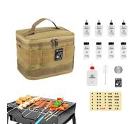 Générique Bouteille à épices Portable | Récipient d'assaisonnement de Camping | Conteneurs de Bouteilles avec couvercles Shaker, 14 pièces, pour Stocker Les épices et Les assaisonnements en Poudre