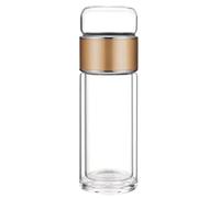 Générique Bouteille à thé avec infuseur | Bouteille à thé en verre à double paroi avec infuseur à thé Tasse de séparation du thé et de l'eau | Pour thé en vrac infusé à chaud/froid