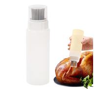 Générique Bouteille de distributeur avec pinceau en silicone - Bouteille de cuisine à échelle visuelle, capuchon sans goutte à goutte et brosse intégrée | Récipient à huile sans BPA pour cuisson